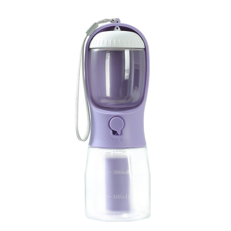 3-in-1 Portable Dog Water Bottle – Food Container & Waste Bag Holder