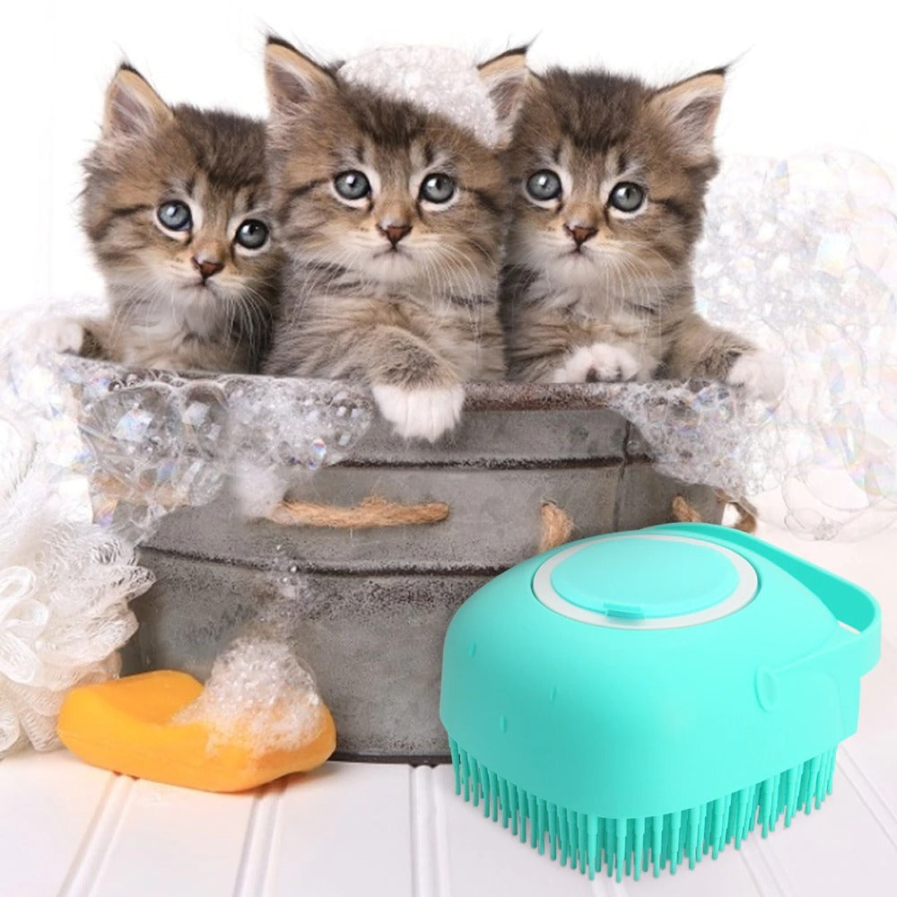 ComfortGrip Silicone Dog & Cat Bathing & Massage Brush