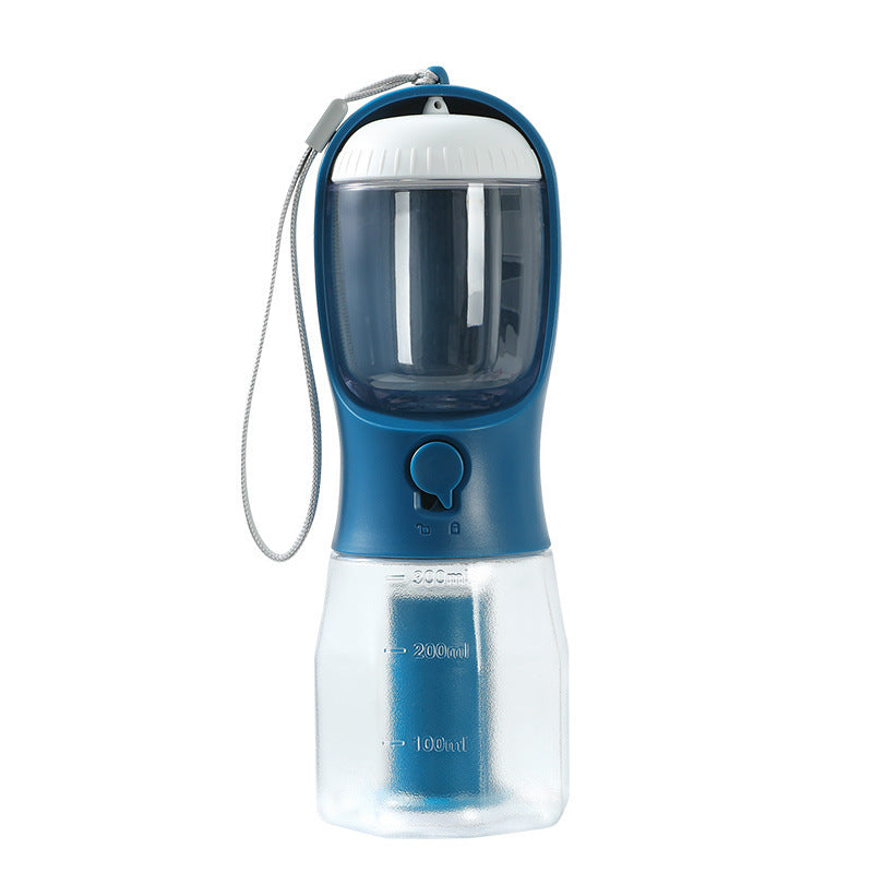 3-in-1 Portable Dog Water Bottle – Food Container & Waste Bag Holder