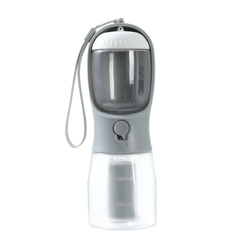 3-in-1 Portable Dog Water Bottle – Food Container & Waste Bag Holder