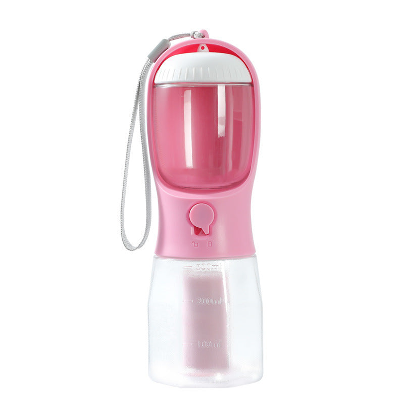 3-in-1 Portable Dog Water Bottle – Food Container & Waste Bag Holder